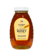 16oz jar of 100% organic natural raw honey from Bee With Nature - pure, unfiltered, and sustainably sourced