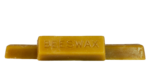 Single pure organic beeswax block with 'BEESWAX' engraved on it from Bee With Nature