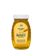 8oz jar of 100% natural raw honey from Bee With Nature - organic, unfiltered, and pure honey